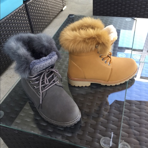 Gray Faux leather women boots - Picture 7 of 8